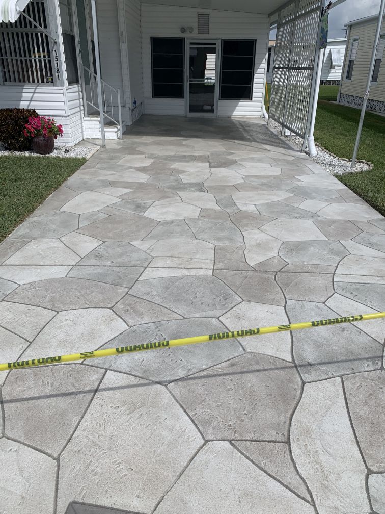 concrete overlay on driveway